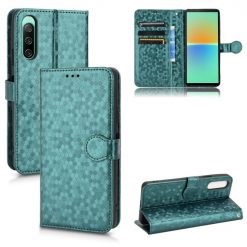Peňaženkové puzdro Honeycomb Dot Texture Case zelené – Sony Xperia 10 V | Kryty na mobil Kryty na mobil | Peňaženkové puzdro Honeycomb Dot Texture Case zelené – Sony Xperia 10 V | Kryty na mobil
