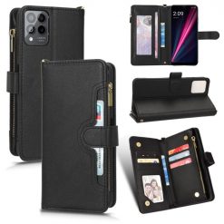 Kryty na mobil | Peňaženkové puzdro Litchi Wallet case čierne – T Phone Pro / T Phone Pro (2023) | Kryty na mobil