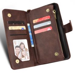 Peňaženkové puzdro Litchi Wallet case hnedé – T Phone Pro / T Phone Pro (2023) | Kryty na mobil Kryty na mobil | Peňaženkové puzdro Litchi Wallet case hnedé – T Phone Pro / T Phone Pro (2023) | Kryty na mobil
