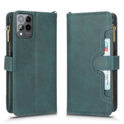 Kryty na mobil | Peňaženkové puzdro Litchi Wallet case zelené – T Phone Pro / T Phone Pro (2023) | Kryty na mobil