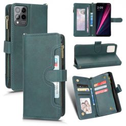 Kryty na mobil | Peňaženkové puzdro Litchi Wallet case zelené – T Phone Pro / T Phone Pro (2023) | Kryty na mobil