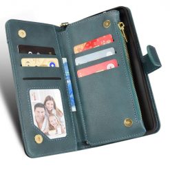 Kryty na mobil | Peňaženkové puzdro Litchi Wallet case zelené – T Phone Pro / T Phone Pro (2023) | Kryty na mobil