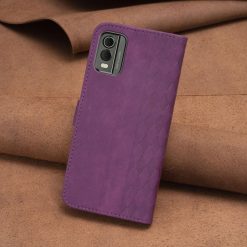 Peňaženkové puzdro Plaid case fialové – Nokia C32 | Kryty na mobil Kryty na mobil | Peňaženkové puzdro Plaid case fialové – Nokia C32 | Kryty na mobil