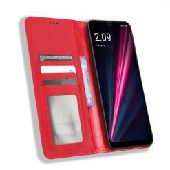 Kryty na mobil | Peňaženkové puzdro Retro Leather červené – T Phone Pro / T Phone Pro (2023) | Kryty na mobil