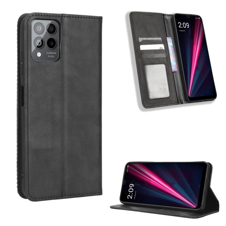 Peňaženkové puzdro Retro Leather čierne – T Phone Pro / T Phone Pro (2023) | Kryty na mobil Kryty na mobil | Peňaženkové puzdro Retro Leather čierne – T Phone Pro / T Phone Pro (2023) | Kryty na mobil