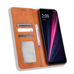 Kryty na mobil | Peňaženkové puzdro Retro Leather hnedé – T Phone Pro / T Phone Pro (2023) | Kryty na mobil