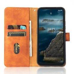 Kryty na mobil | Peňaženkové puzdro Solid hnedé – Nokia XR20 | Kryty na mobil