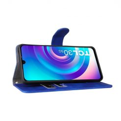 Kryty na mobil | Peňaženkové puzdro Solid modré – TCL 30 / 30+ | Kryty na mobil