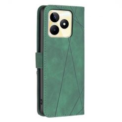 Knižkové puzdro Rhombus zelené – Realme C53 | Kryty na mobil Kryty na mobil | Knižkové puzdro Rhombus zelené – Realme C53 | Kryty na mobil