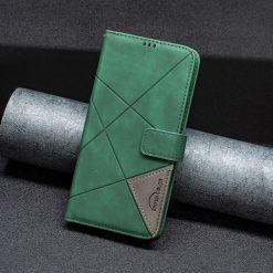 Knižkové puzdro Rhombus zelené – Realme C53 | Kryty na mobil Kryty na mobil | Knižkové puzdro Rhombus zelené – Realme C53 | Kryty na mobil