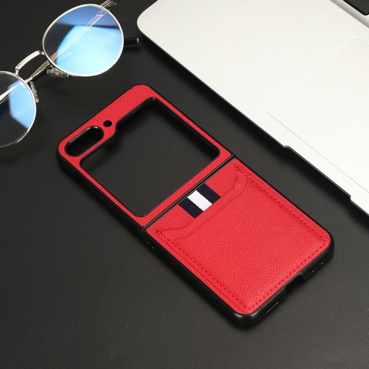 Kryt Litchi Slots Case červený – Samsung Galaxy Z Flip 5 | Kryty na mobil Kryty na mobil | Kryt Litchi Slots Case červený – Samsung Galaxy Z Flip 5 | Kryty na mobil
