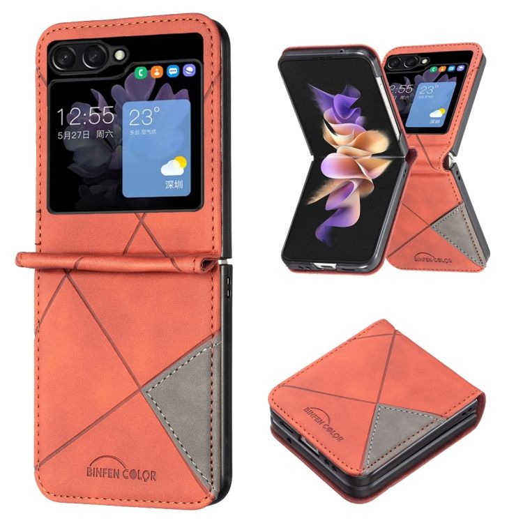 Kryt Rhombus hnedý – Samsung Galaxy Z Flip 5 | Kryty na mobil Kryty na mobil | Kryt Rhombus hnedý – Samsung Galaxy Z Flip 5 | Kryty na mobil