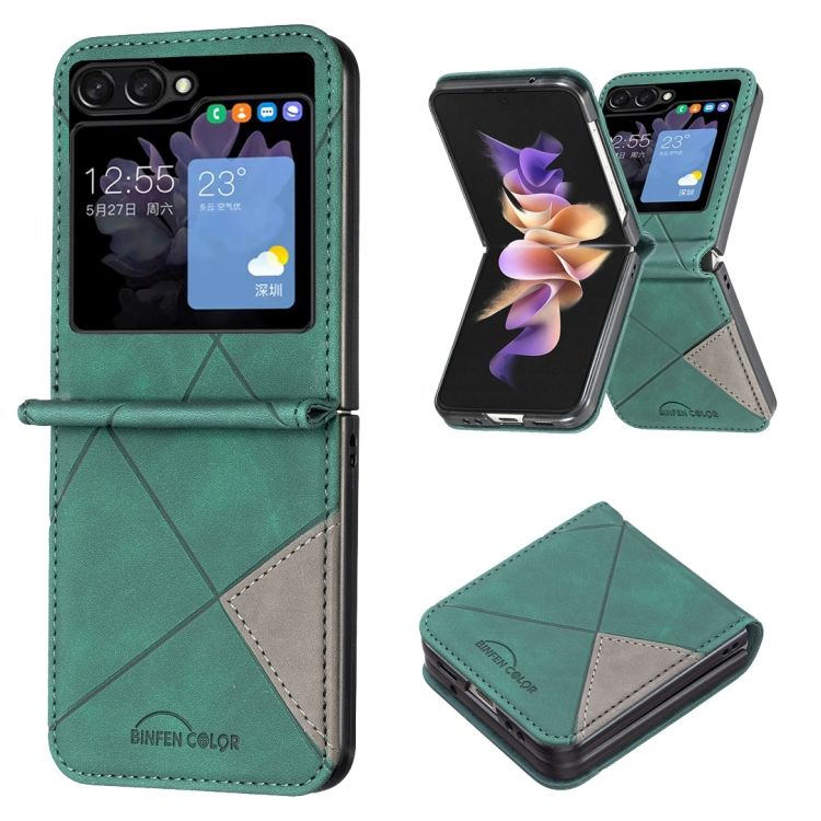 Kryt Rhombus zelený – Samsung Galaxy Z Flip 5 | Kryty na mobil Kryty na mobil | Kryt Rhombus zelený – Samsung Galaxy Z Flip 5 | Kryty na mobil