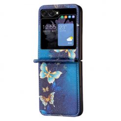 Kryt Trendy Colored case Zlaté motýle – Samsung Galaxy Z Flip 5