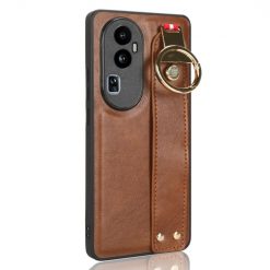 Kryty na mobil | Kryt Wristband Case hnedý – Oppo Reno10 Pro 5G (Reno 10 Pro 5G) | Kryty na mobil