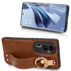 Kryty na mobil | Kryt Wristband Case hnedý – Oppo Reno10 Pro 5G (Reno 10 Pro 5G) | Kryty na mobil