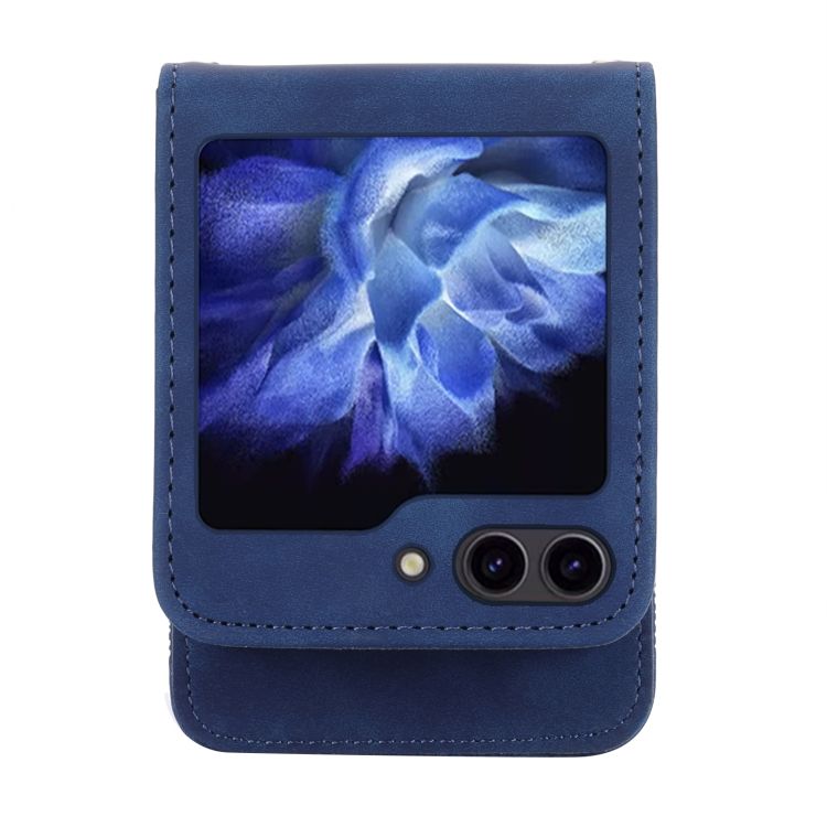 Peňaženkové puzdro Dierfeng Dream modré – Samsung Galaxy Z Flip 5 | Kryty na mobil Kryty na mobil | Peňaženkové puzdro Dierfeng Dream modré – Samsung Galaxy Z Flip 5 | Kryty na mobil