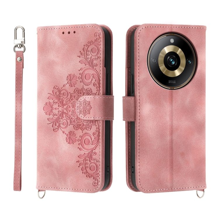 Peňaženkové puzdro Embossing Pattern Flowery Mandala ružové – Realme 11 Pro / 11 Pro+ | Kryty na mobil Kryty na mobil | Peňaženkové puzdro Embossing Pattern Flowery Mandala ružové – Realme 11 Pro / 11 Pro+ | Kryty na mobil