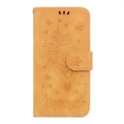 Kryty na mobil | Peňaženkové puzdro Embossing Pattern Kytica žlté – Infinix Hot 20i | Kryty na mobil