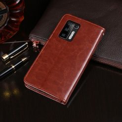 Kryty na mobil | Peňaženkové puzdro Idewei Grand case hnedé – Doogee S97 Pro | Kryty na mobil