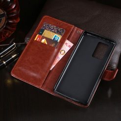 Kryty na mobil | Peňaženkové puzdro Idewei Grand case hnedé – Doogee S97 Pro | Kryty na mobil
