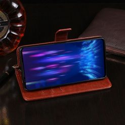 Kryty na mobil | Peňaženkové puzdro Idewei Grand case hnedé – Doogee S97 Pro | Kryty na mobil