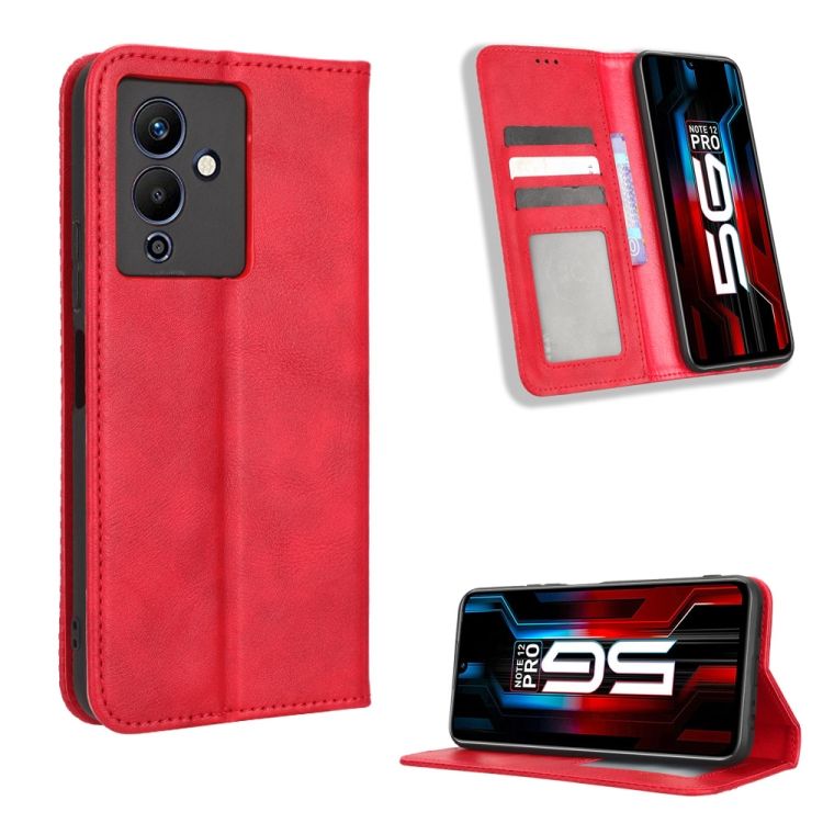 Peňaženkové puzdro Retro Leather červené – Infinix Note 12 Pro 5G | Kryty na mobil Kryty na mobil | Peňaženkové puzdro Retro Leather červené – Infinix Note 12 Pro 5G | Kryty na mobil
