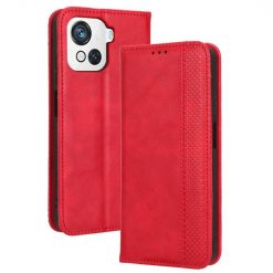 Kryty na mobil | Peňaženkové puzdro Retro Leather červené – Oscal C80 | Kryty na mobil