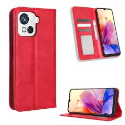 Kryty na mobil | Peňaženkové puzdro Retro Leather červené – Oscal C80 | Kryty na mobil