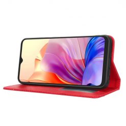 Kryty na mobil | Peňaženkové puzdro Retro Leather červené – Oscal C80 | Kryty na mobil