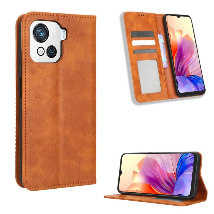 Peňaženkové puzdro Retro Leather hnedé – Oscal C80 | Kryty na mobil Kryty na mobil | Peňaženkové puzdro Retro Leather hnedé – Oscal C80 | Kryty na mobil