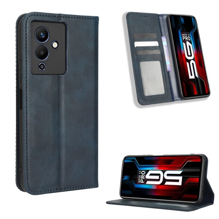 Peňaženkové puzdro Retro Leather modré – Infinix Note 12 Pro 5G | Kryty na mobil Kryty na mobil | Peňaženkové puzdro Retro Leather modré – Infinix Note 12 Pro 5G | Kryty na mobil