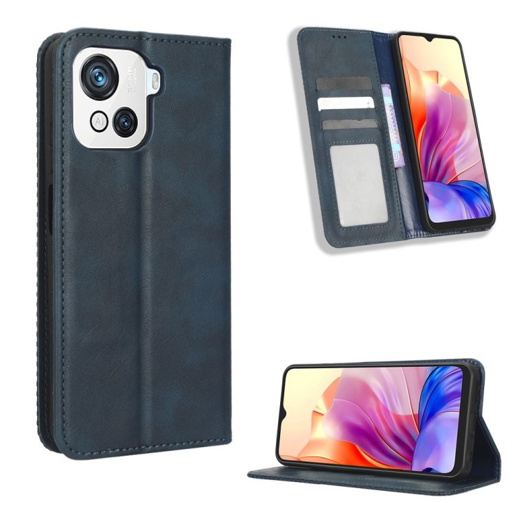 Peňaženkové puzdro Retro Leather modré – Oscal C80 | Kryty na mobil Kryty na mobil | Peňaženkové puzdro Retro Leather modré – Oscal C80 | Kryty na mobil