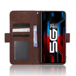 Kryty na mobil | Peňaženkové puzdro Slots case hnedé – Infinix Note 12 Pro 5G | Kryty na mobil