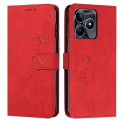 Kryty na mobil | Peňaženkové puzdro Smile case červené – Realme C53 | Kryty na mobil