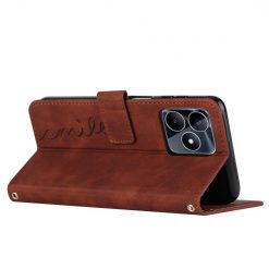 Kryty na mobil | Peňaženkové puzdro Smile case hnedé – Realme C53 | Kryty na mobil