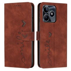 Kryty na mobil | Peňaženkové puzdro Smile case hnedé – Realme C53 | Kryty na mobil