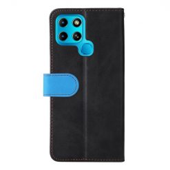 Peňaženkové puzdro Stitching čierno-modré – Infinix Smart 6 | Kryty na mobil Kryty na mobil | Peňaženkové puzdro Stitching čierno-modré – Infinix Smart 6 | Kryty na mobil