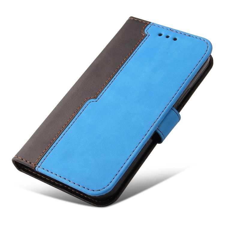 Peňaženkové puzdro Stitching čierno-modré – Infinix Smart 6 | Kryty na mobil Kryty na mobil | Peňaženkové puzdro Stitching čierno-modré – Infinix Smart 6 | Kryty na mobil