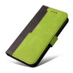 Peňaženkové puzdro Stitching čierno-zelené – Infinix Smart 6 | Kryty na mobil Kryty na mobil | Peňaženkové puzdro Stitching čierno-zelené – Infinix Smart 6 | Kryty na mobil