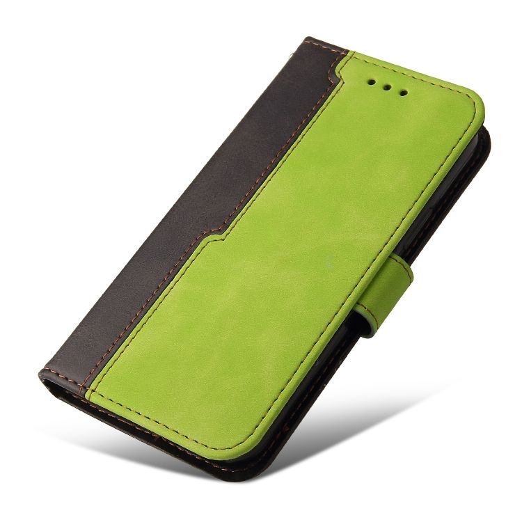 Peňaženkové puzdro Stitching čierno-zelené – Infinix Smart 6 | Kryty na mobil Kryty na mobil | Peňaženkové puzdro Stitching čierno-zelené – Infinix Smart 6 | Kryty na mobil