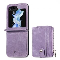 Kryty na mobil | Peňaženkové puzdro Zipper Wallet fialové – Samsung Galaxy Z Flip 5 | Kryty na mobil