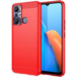 Kryty na mobil | Zadný Kryt Carbon červený – Infinix Hot 20i | Kryty na mobil