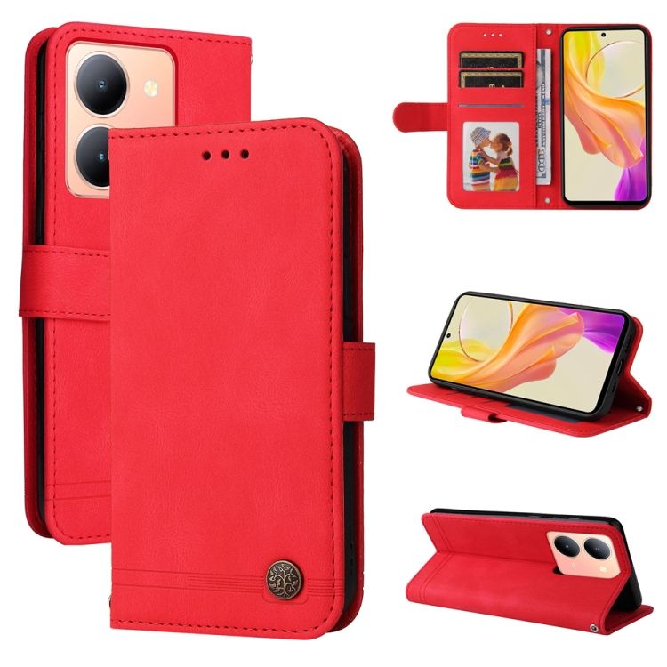 Knižkové puzdro Skin Feel case červené – Vivo Y36 | Kryty na mobil Kryty na mobil | Knižkové puzdro Skin Feel case červené – Vivo Y36 | Kryty na mobil