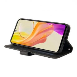 Kryty na mobil | Knižkové puzdro Skin Feel case čierne – Vivo Y36 | Kryty na mobil