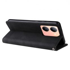 Kryty na mobil | Knižkové puzdro Skin Feel case čierne – Vivo Y36 | Kryty na mobil