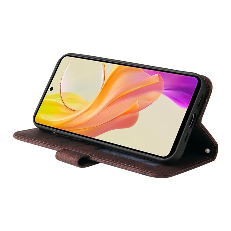 Knižkové puzdro Skin Feel case hnedé – Vivo Y36 | Kryty na mobil Kryty na mobil | Knižkové puzdro Skin Feel case hnedé – Vivo Y36 | Kryty na mobil