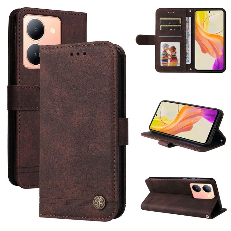 Knižkové puzdro Skin Feel case hnedé – Vivo Y36 | Kryty na mobil Kryty na mobil | Knižkové puzdro Skin Feel case hnedé – Vivo Y36 | Kryty na mobil