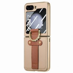 Kryty na mobil | Kryt Bril case béžový s ochranou na vonkajší displej – Samsung Galaxy Z Flip 5 | Kryty na mobil