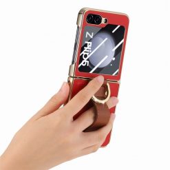 Kryty na mobil | Kryt Bril case červený s ochranou na vonkajší displej – Samsung Galaxy Z Flip 5 | Kryty na mobil